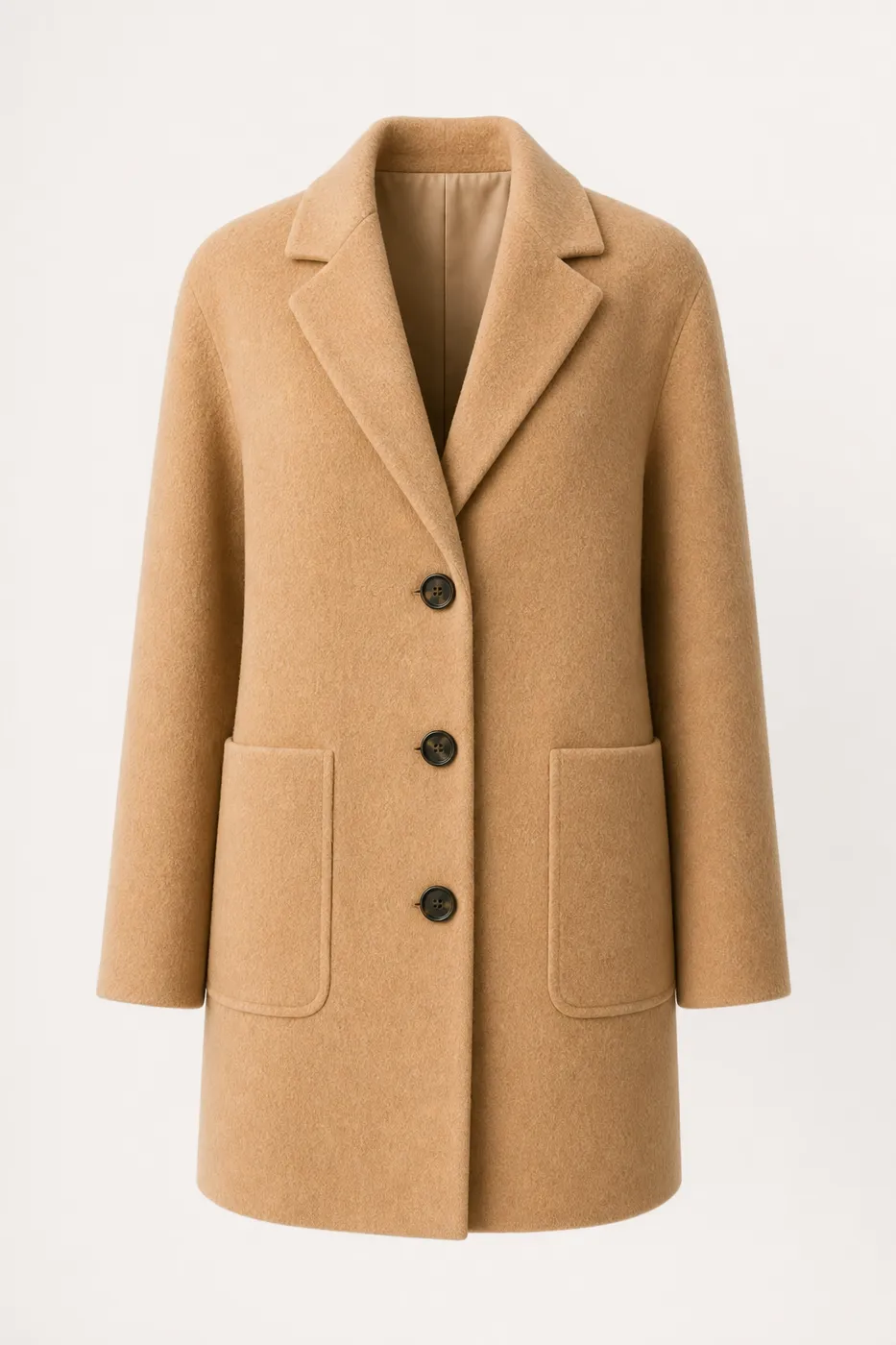 Iconique Manteau Court en Laine et Cachemire — Iconique