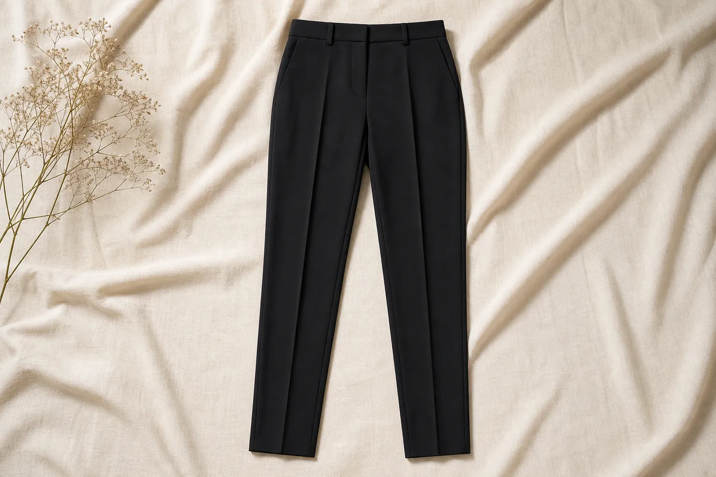Pantalon Cigarette en Crêpe